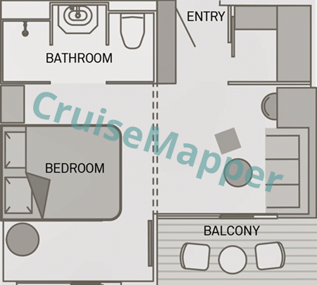 Scenic Spirit Deluxe Suite  floor plan