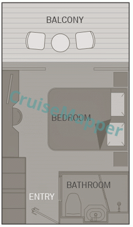 Scenic Tsar Deluxe Balcony Suite  floor plan