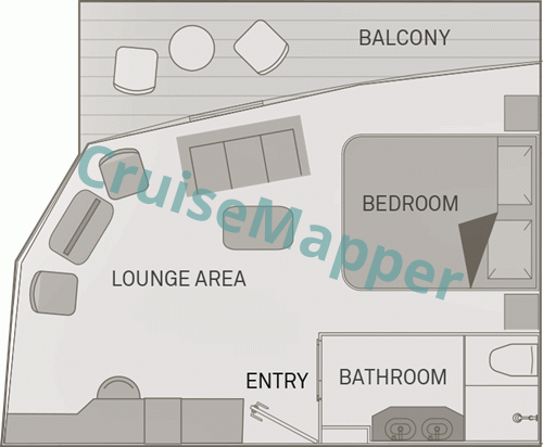 Scenic Tsar Royal Panorama Suite  floor plan