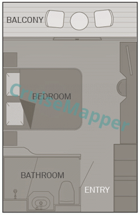 Scenic Tsar Balcony Suite  floor plan