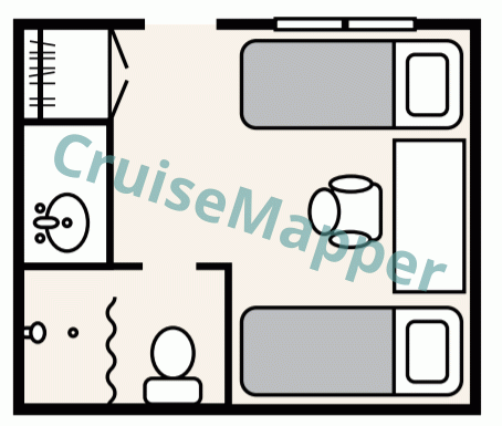 Admiralty Dream Category AAA Oceanview Cabin  floor plan