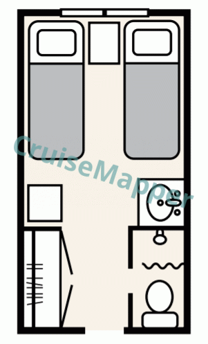 Alaskan Dream Category AA Oceanview Cabin  floor plan