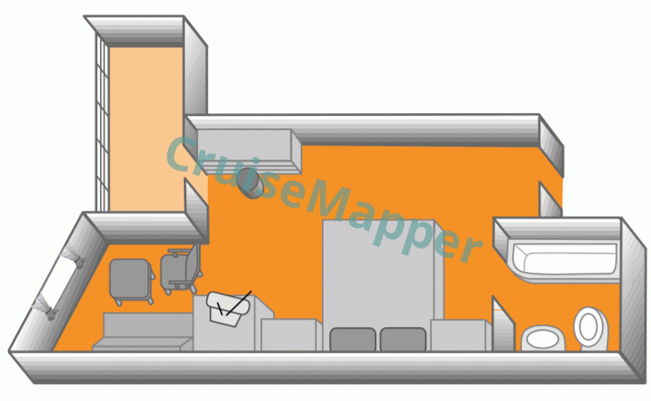 Aranui 3 Balcony Suite  floor plan