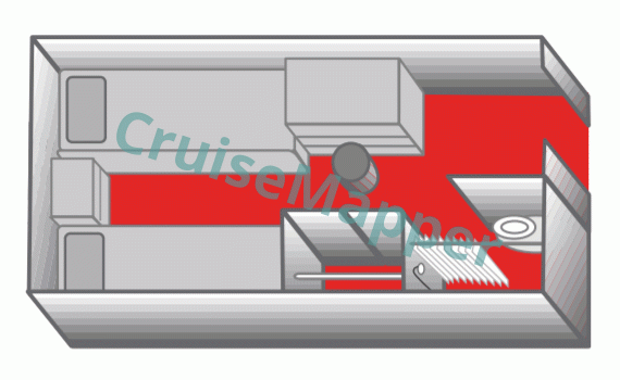 Aranui 3 Standard 2-Passenger Porthole Cabin  floor plan