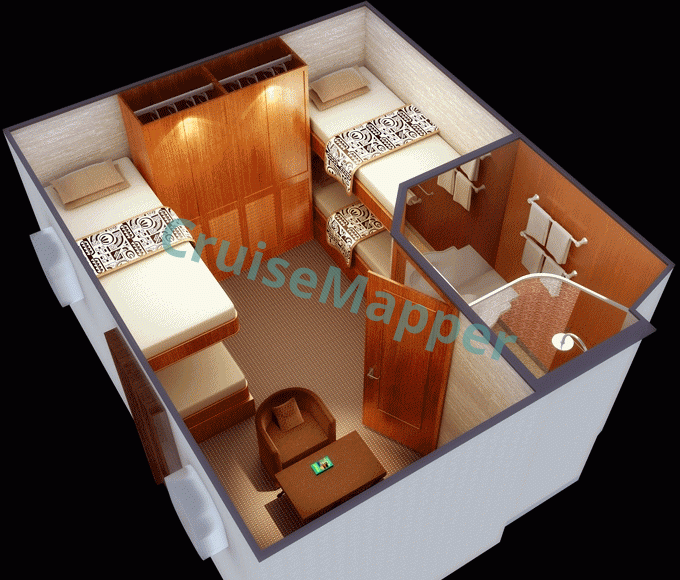 Aranui 5 C-Class 4-Passenger Porthole Cabin  floor plan