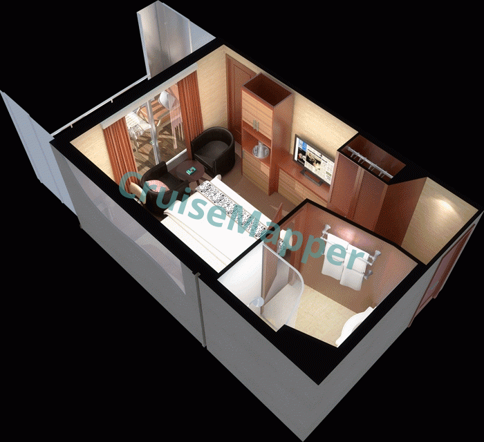 Aranui 5 Superior Deluxe Balcony Cabin  floor plan