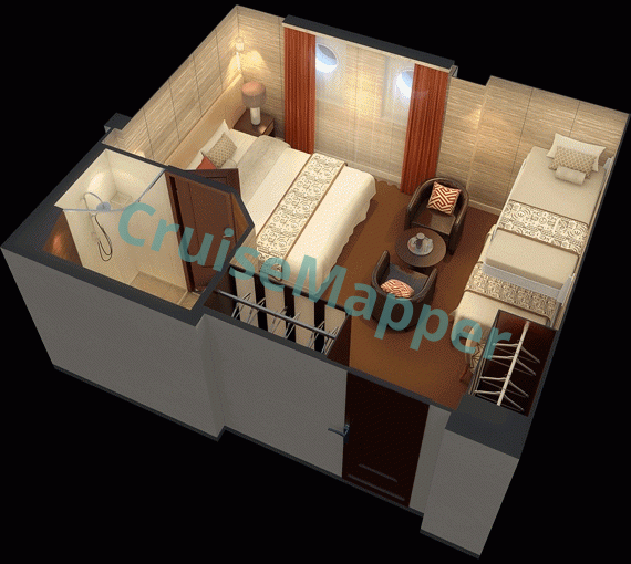 Aranui 5 Standard 4-Passenger (Family) Cabin  floor plan