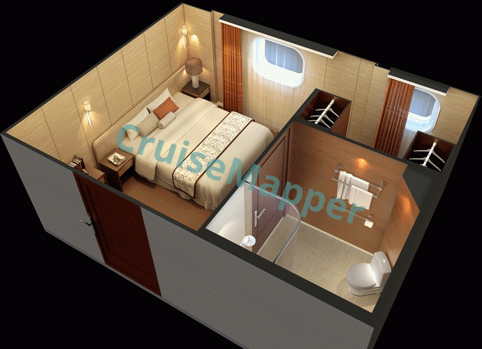 Aranui 5 Handicap (Wheelchair-Accessible) Cabin  floor plan