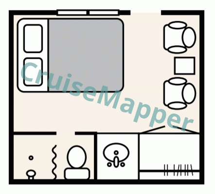 Baranof Dream Category AAA Oceanview Cabin  floor plan