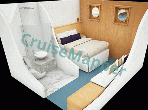 Galapagos Legend Standard Plus Porthole Cabin  floor plan