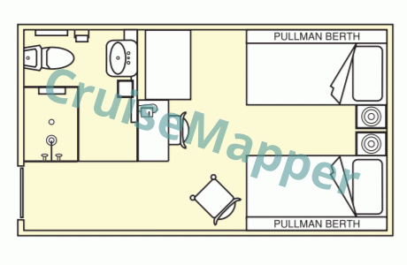 MV Reef Endeavour Quadruple Family Cabin  floor plan