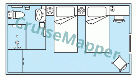 MV Reef Endeavour Double Stateroom  floor plan