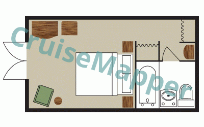 American Empress Studio Single Cabin  floor plan