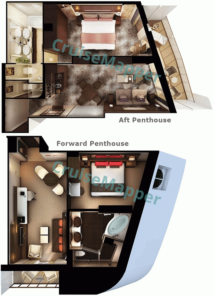 Norwegian Joy The Haven Penthouse Suite  floor plan