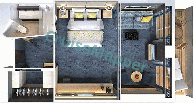 Norwegian Joy The Haven 1-Bedroom Family Villa  floor plan