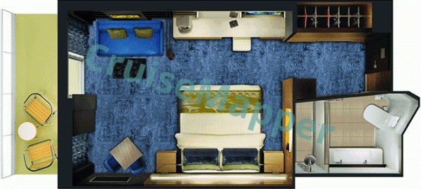 Norwegian Joy The Haven Suite  floor plan