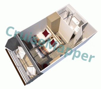 ms Loire Princesse Balcony Cabin  floor plan