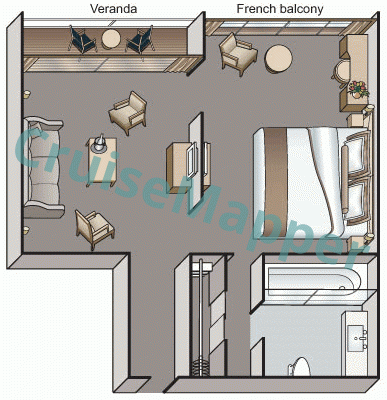 MS Mayfair Balcony Presidential Suite  floor plan