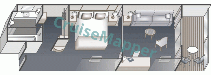 Majestic Princess Mini Suite  floor plan