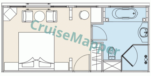 RV Mekong Princess (French Balcony) Tonle Suite  floor plan