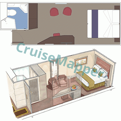 MSC Seaside MSC Yacht Club Interior Suite  floor plan