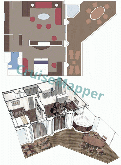 MSC Seaside cabins and suites CruiseMapper