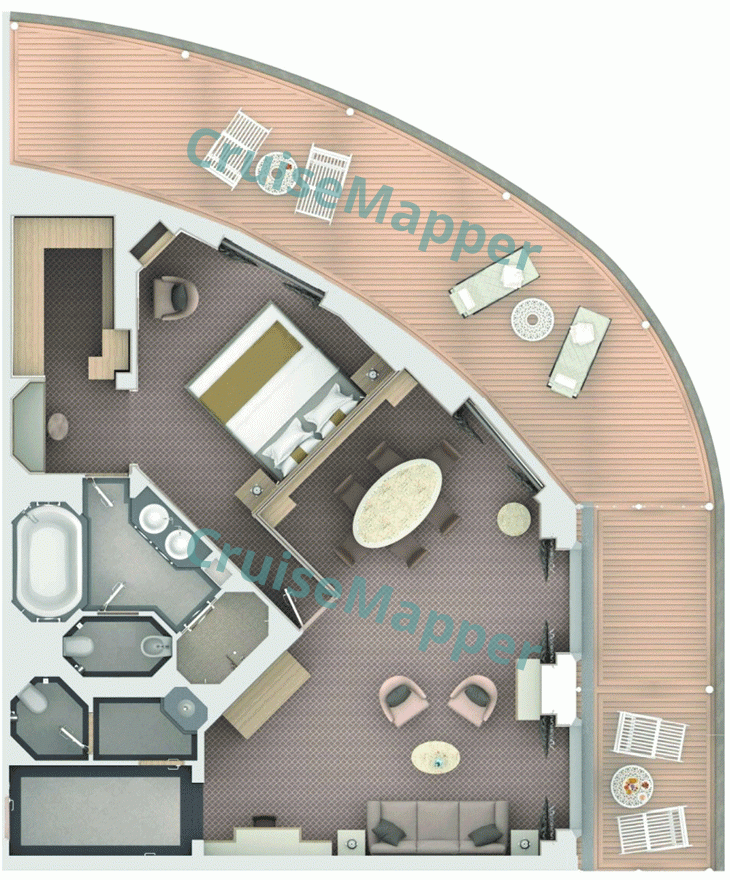 Silver Muse 2-Bedroom Grand Suite  floor plan