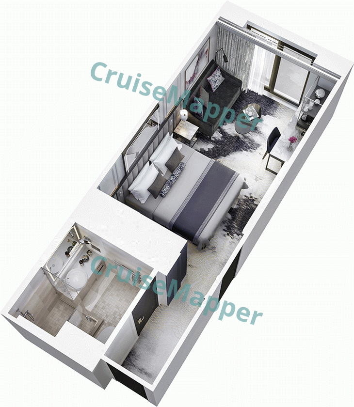 Riverside Mozart French Balcony Suite  floor plan