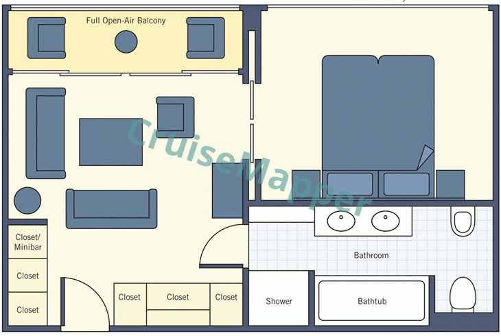 SS Joie de Vivre Balcony Royal Suite  floor plan