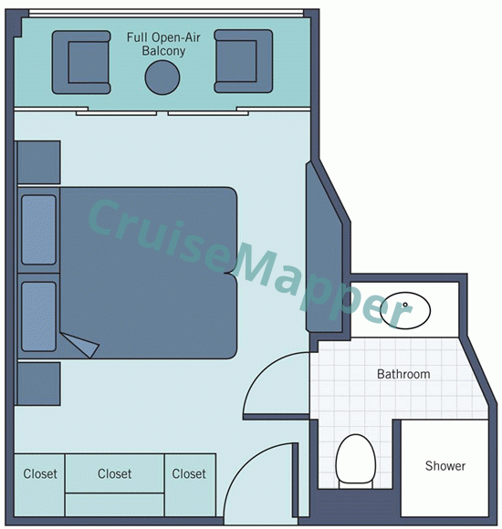 SS Joie de Vivre Balcony Cabin  floor plan