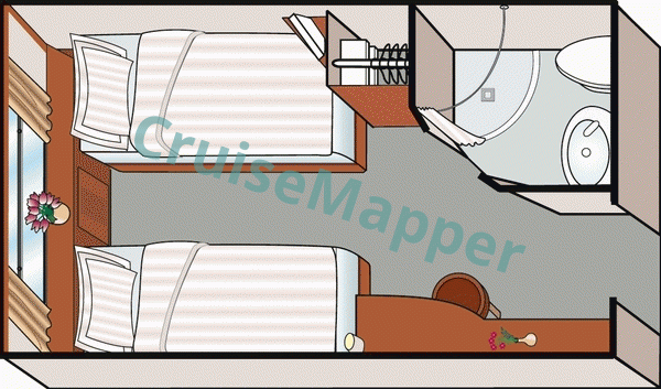 MS Danubia Window Cabin  floor plan