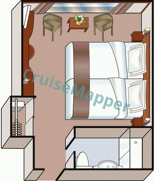 MS Amadeus Brilliant French Balcony Cabin  floor plan