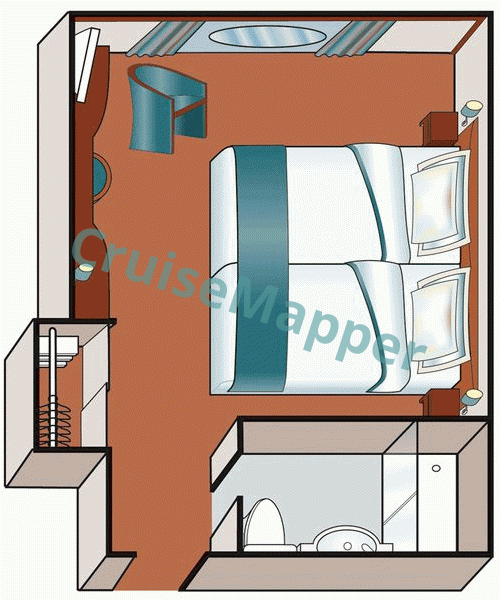 MS Dutch Grace Porthole Window Cabin  floor plan