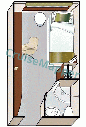 MS Amadeus Diamond Single Cabin  floor plan