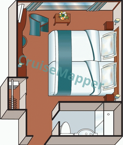 MS Dutch Opera French Balcony Cabin  floor plan