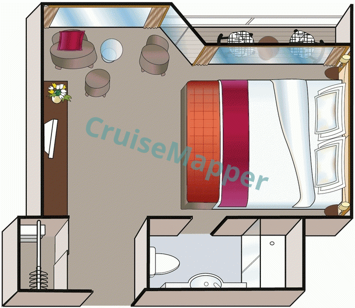 MS Amadeus Silver Balcony Amadeus Suite  floor plan