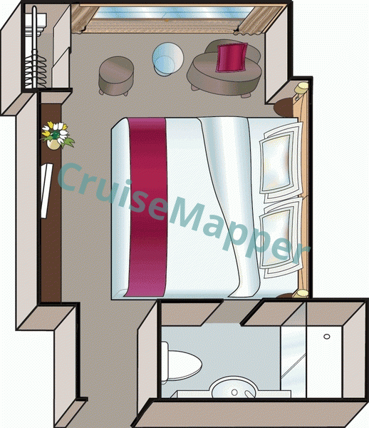 MS Amadeus Silver II Window Cabin  floor plan