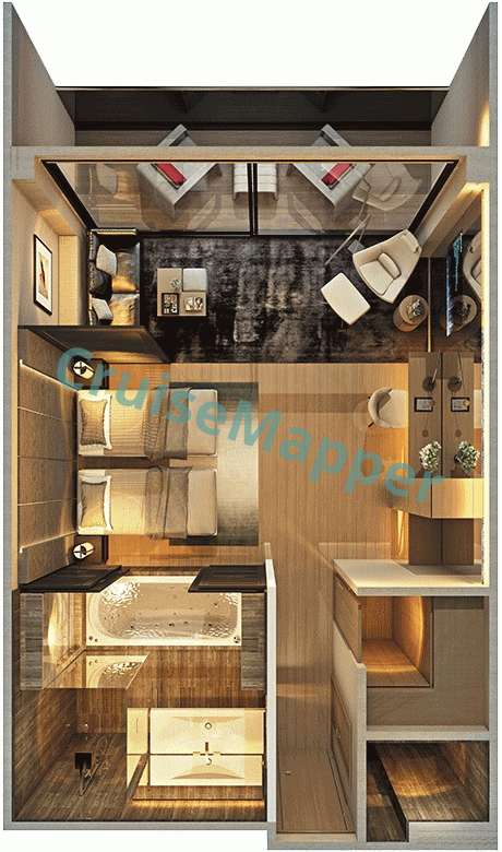 Scenic Eclipse Spa Suite  floor plan