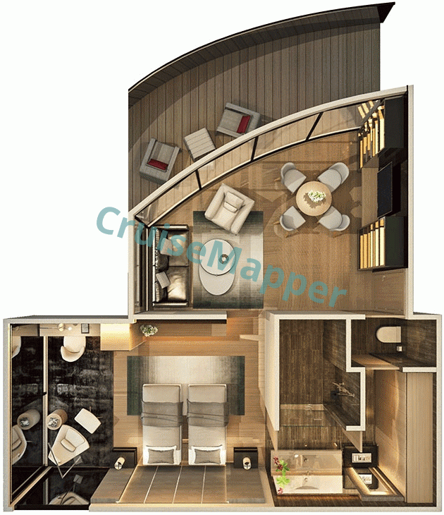 Scenic Eclipse Panorama Suite  floor plan