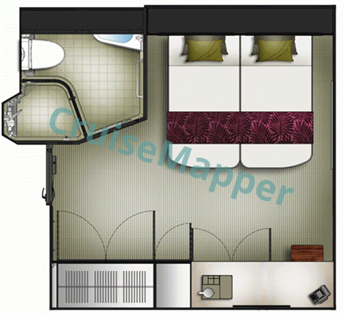 Genting Dream Inside Cabin  floor plan