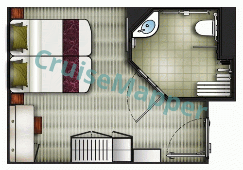 Genting Dream Handicap|Wheelchair-Accessible Cabins  floor plan