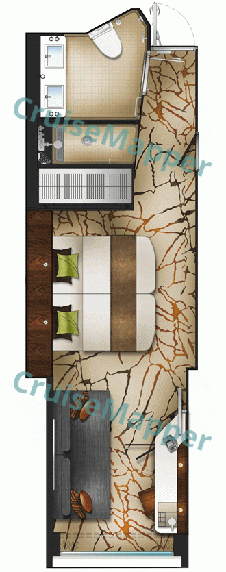 Aroya Manara Balcony Deluxe Cabin  floor plan