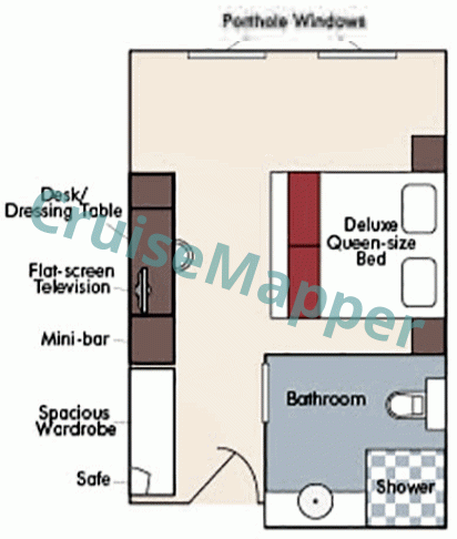 RV La Marguerite Porthole Window Cabin  floor plan