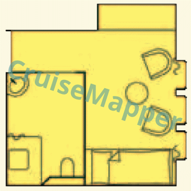 MS River Chanson Wheelchair-Accessible Handicap Cabin  floor plan