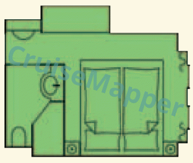 MS River Chanson Double-Bed Cabin  floor plan