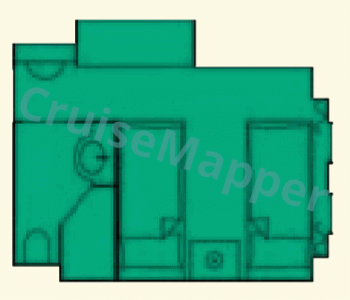 MS River Chanson Twin-Bed Cabin  floor plan