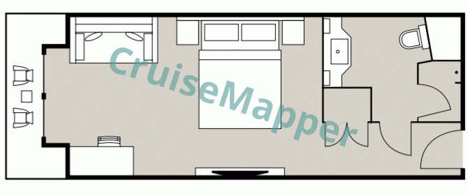 American Countess Deluxe Balcony Cabin  floor plan