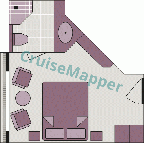 Excellence Queen French Balcony Mini Suite floor plan Excellence Queen French Balcony Mini Suite floor plan