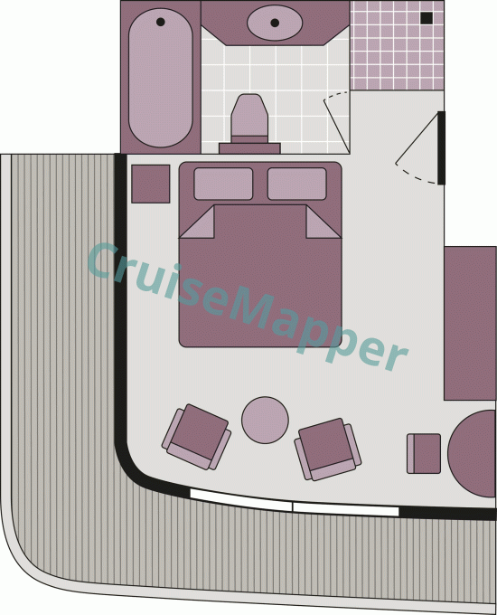 Excellence Rhone Wraparound Balcony Mini Suite floor plan Excellence Rhone Wraparound Balcony Mini Suite floor plan
