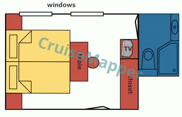 MS Katharina von Bora Deluxe Cabin  floor plan